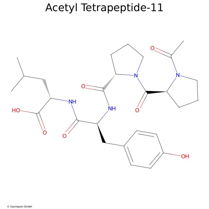 Acetyl Tetrapeptide-11 formula structure of the molecule