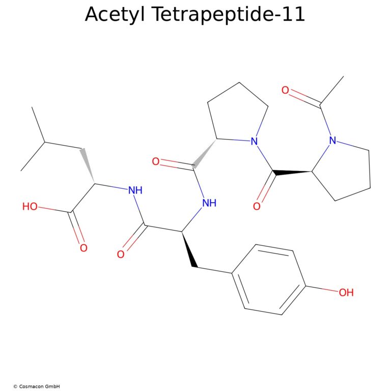 Acetyl Tetrapeptide-11 formula structure of the molecule