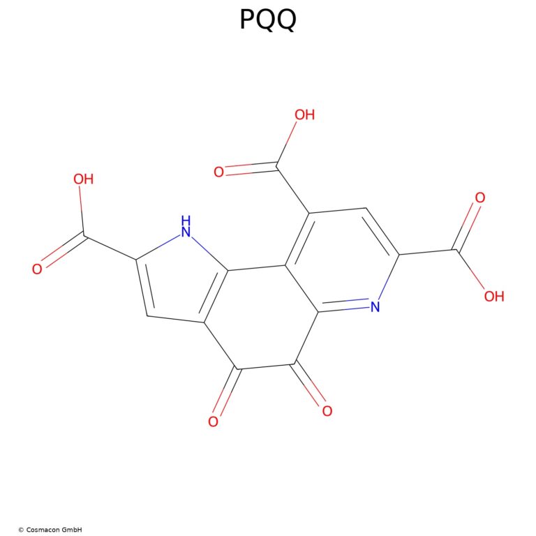 Pyrroloquinoline quinone, PQQ, Powerful active ingredient for energy, cell protection and skin care