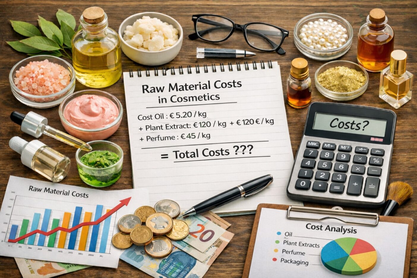 Raw material prices in cosmetics development: Why they determine your unit price