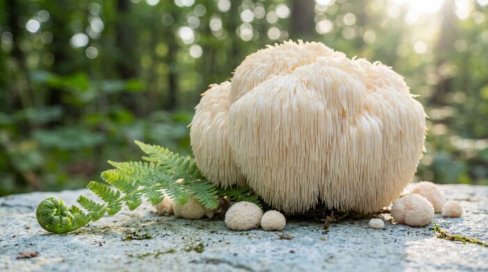 Hericium fungus , Lion's Mane, Medicinal Mushroom